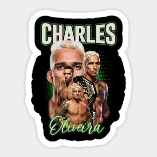 charles oliveira bjj vintage style Sticker